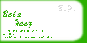 bela hasz business card